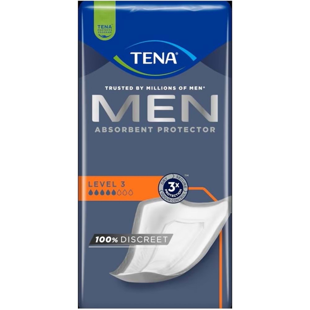 Tena Men Emici Koruma Level 3 Erkek Mesane Pedi 64 Adet