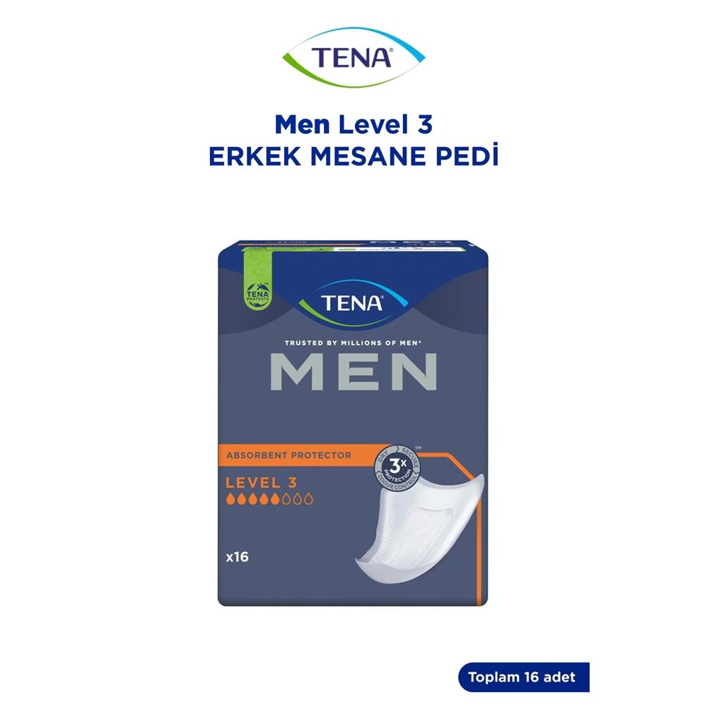 Tena Men Emici Koruma Level 3 Erkek Mesane Pedi 80 Adet