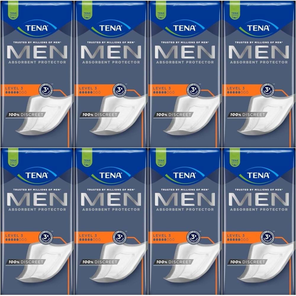 Tena Men Emici Koruma Level 3 Erkek Mesane Pedi 128 Adet