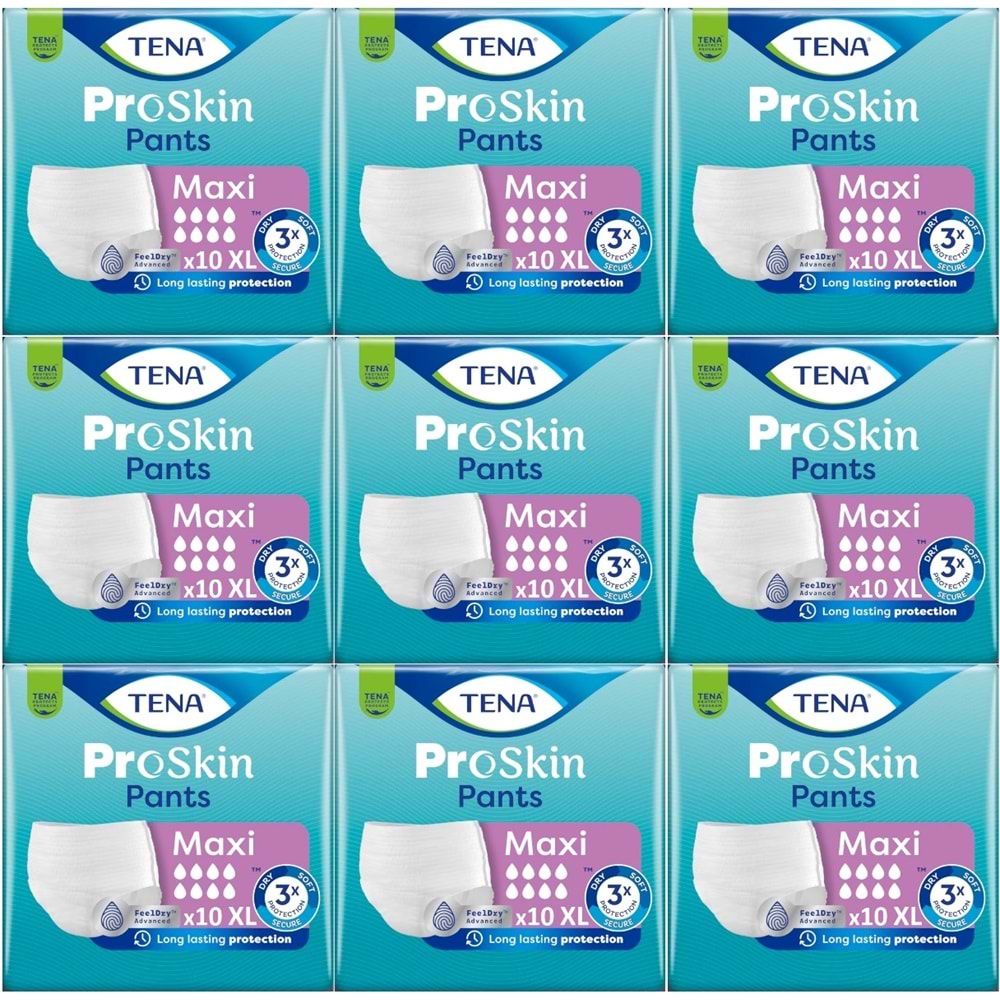Tena Proskin Pants Maxi Emici Külot Yetişkin Bezi XL - Ekstra Large - Extra Large 90 Adet