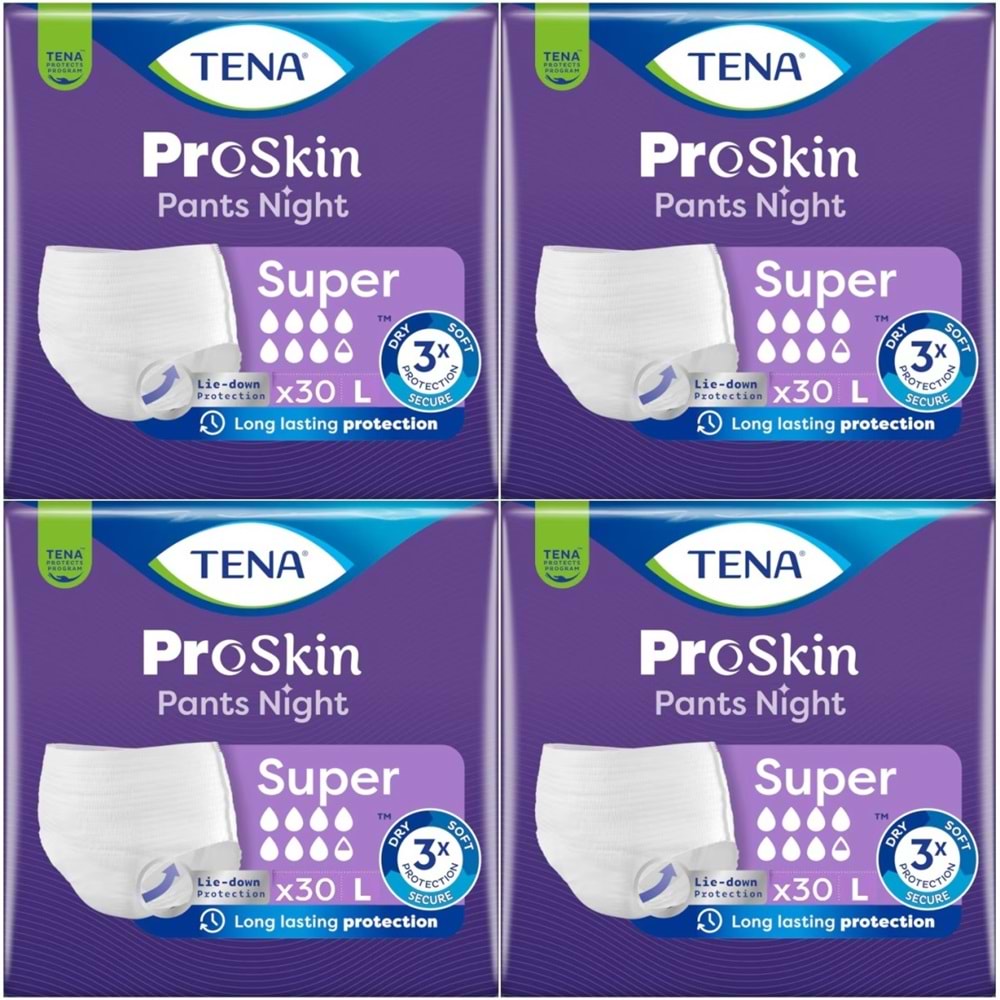 Tena Proskin Pants Süper Night Gece Emici Külot Yetişkin Bezi L - Büyük - Large 120 Adet