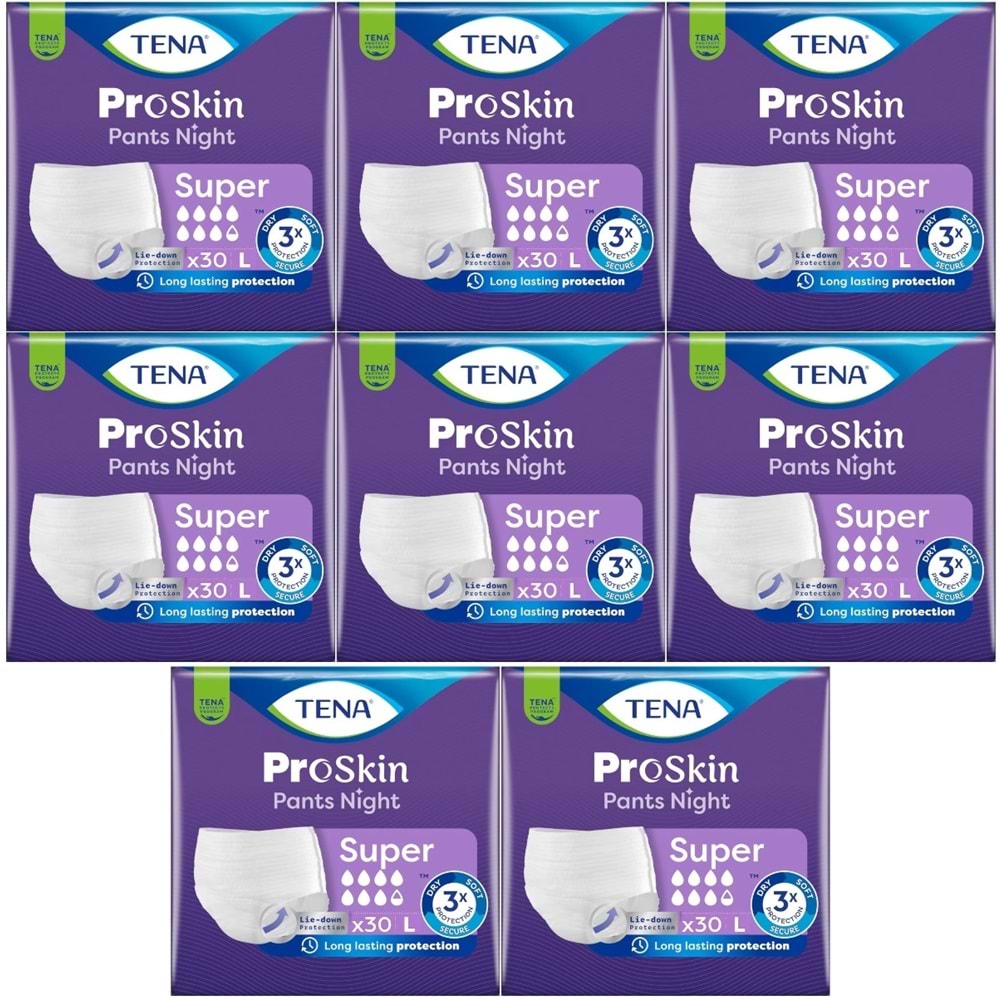 Tena Proskin Pants Süper Night Gece Emici Külot Yetişkin Bezi L - Büyük - Large 240 Adet
