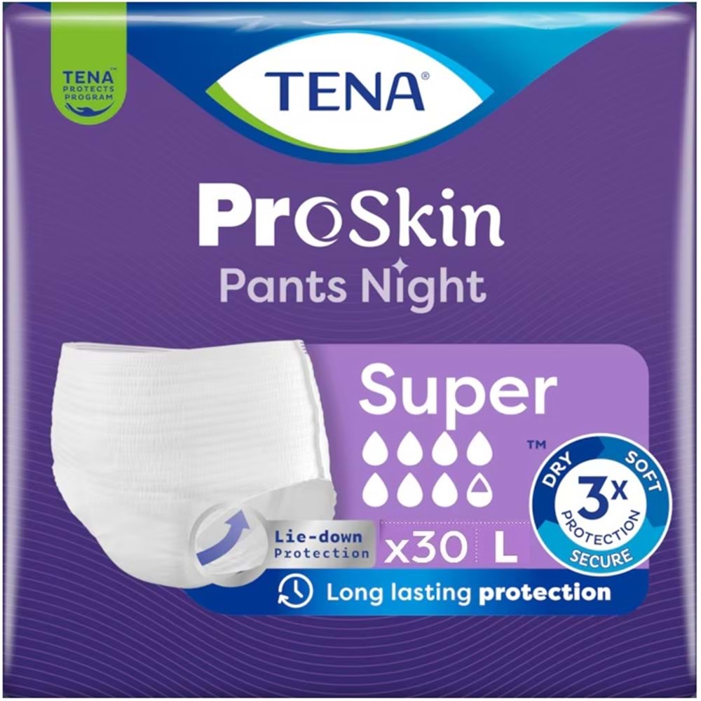 Tena Proskin Pants Süper Night Gece Emici Külot Yetişkin Bezi L - Büyük - Large 240 Adet