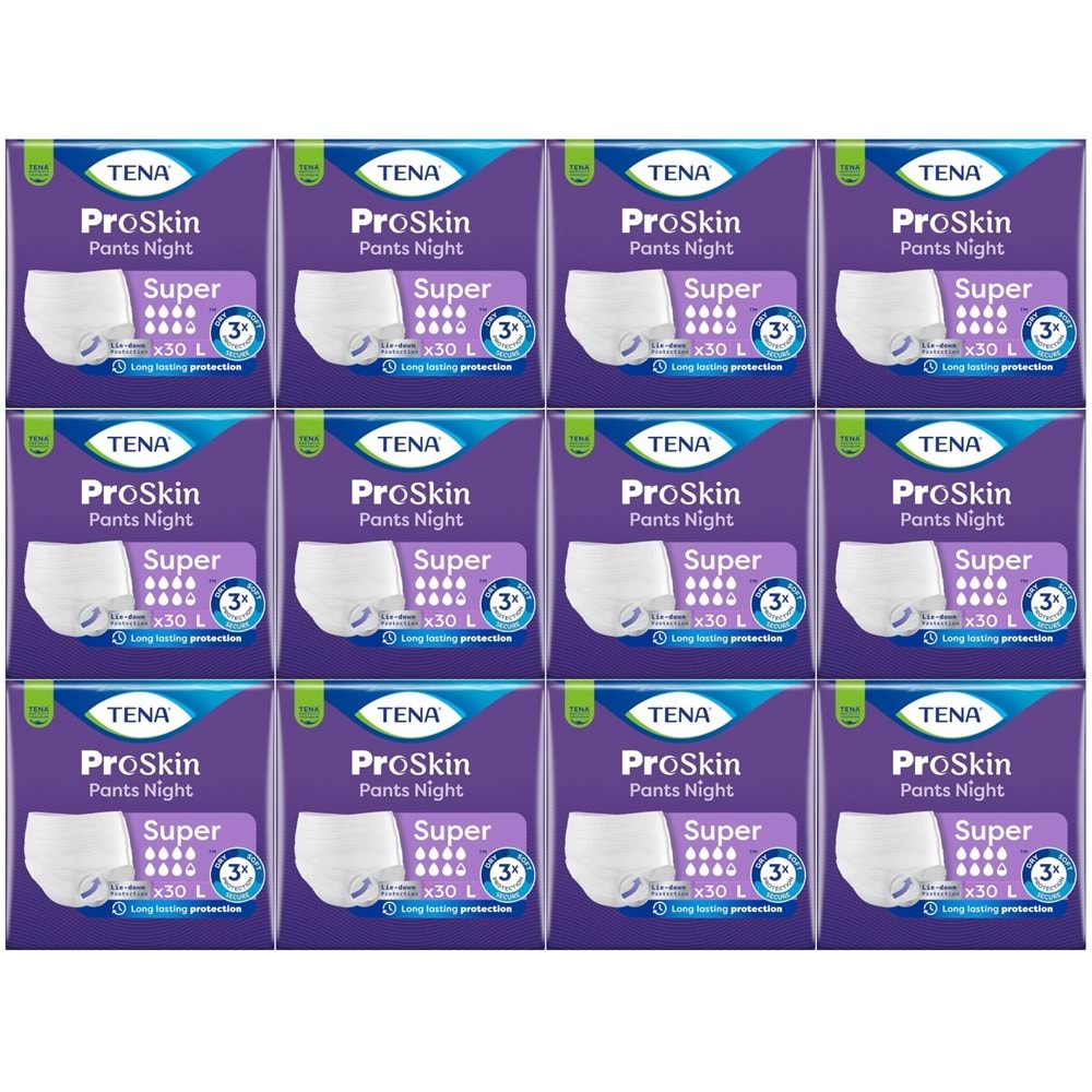 Tena Proskin Pants Süper Night Gece Emici Külot Yetişkin Bezi L - Büyük - Large 360 Adet