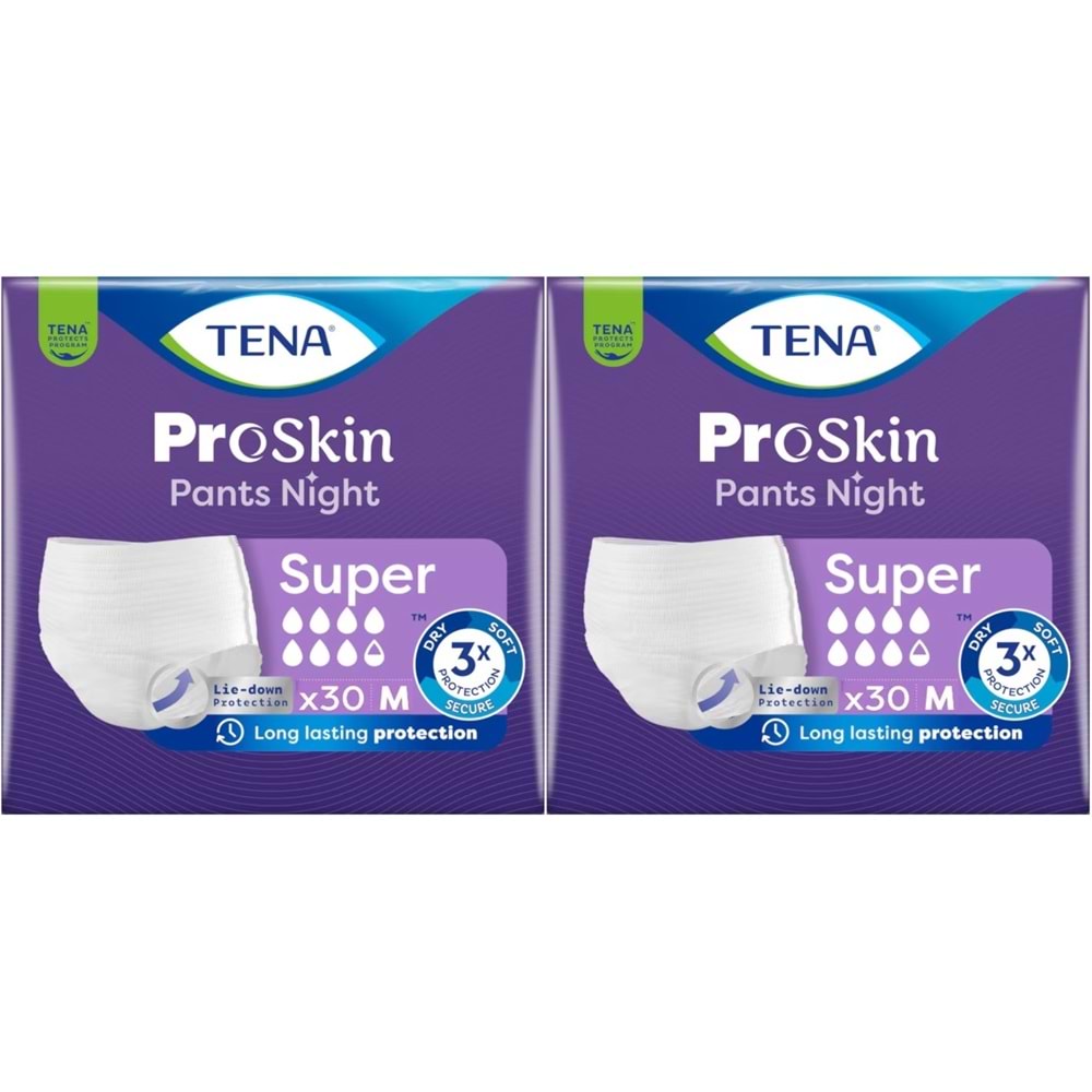 Tena Proskin Pants Süper Night Gece Emici Külot Yetişkin Bezi M - Orta - Medium 60 Adet