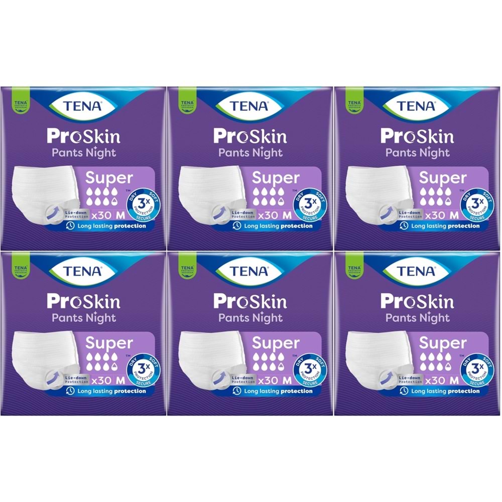Tena Proskin Pants Süper Night Gece Emici Külot Yetişkin Bezi M - Orta - Medium 180 Adet