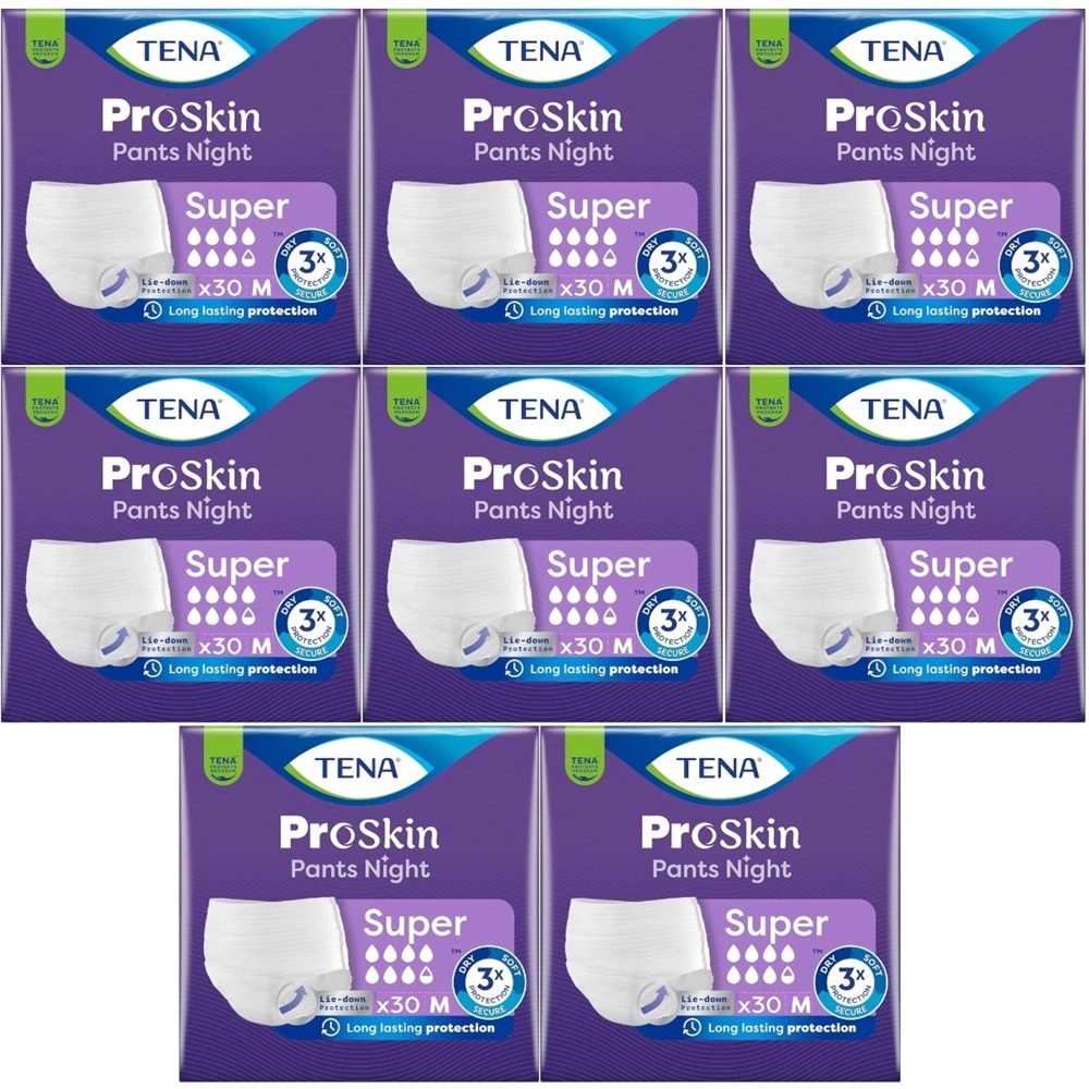 Tena Proskin Pants Süper Night Gece Emici Külot Yetişkin Bezi M - Orta - Medium 240 Adet