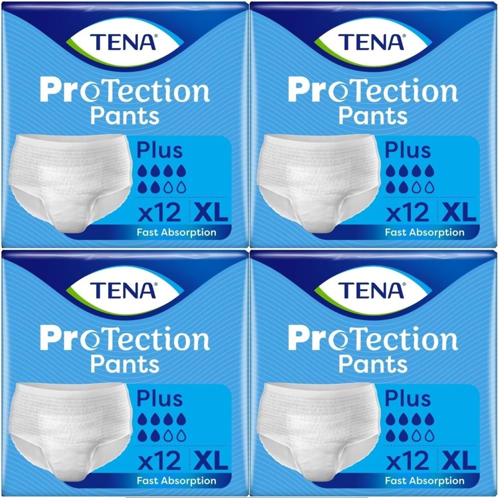 Tena ProTection Pants Plus Emici Külot Yetişkin Bezi XL - Ekstra Büyük - Extra Large 48 Adet