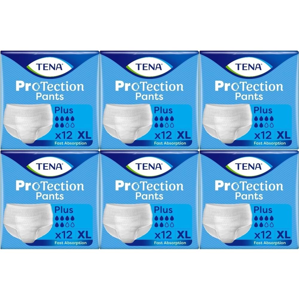 Tena ProTection Pants Plus Emici Külot Yetişkin Bezi XL - Ekstra Büyük - Extra Large 72 Adet
