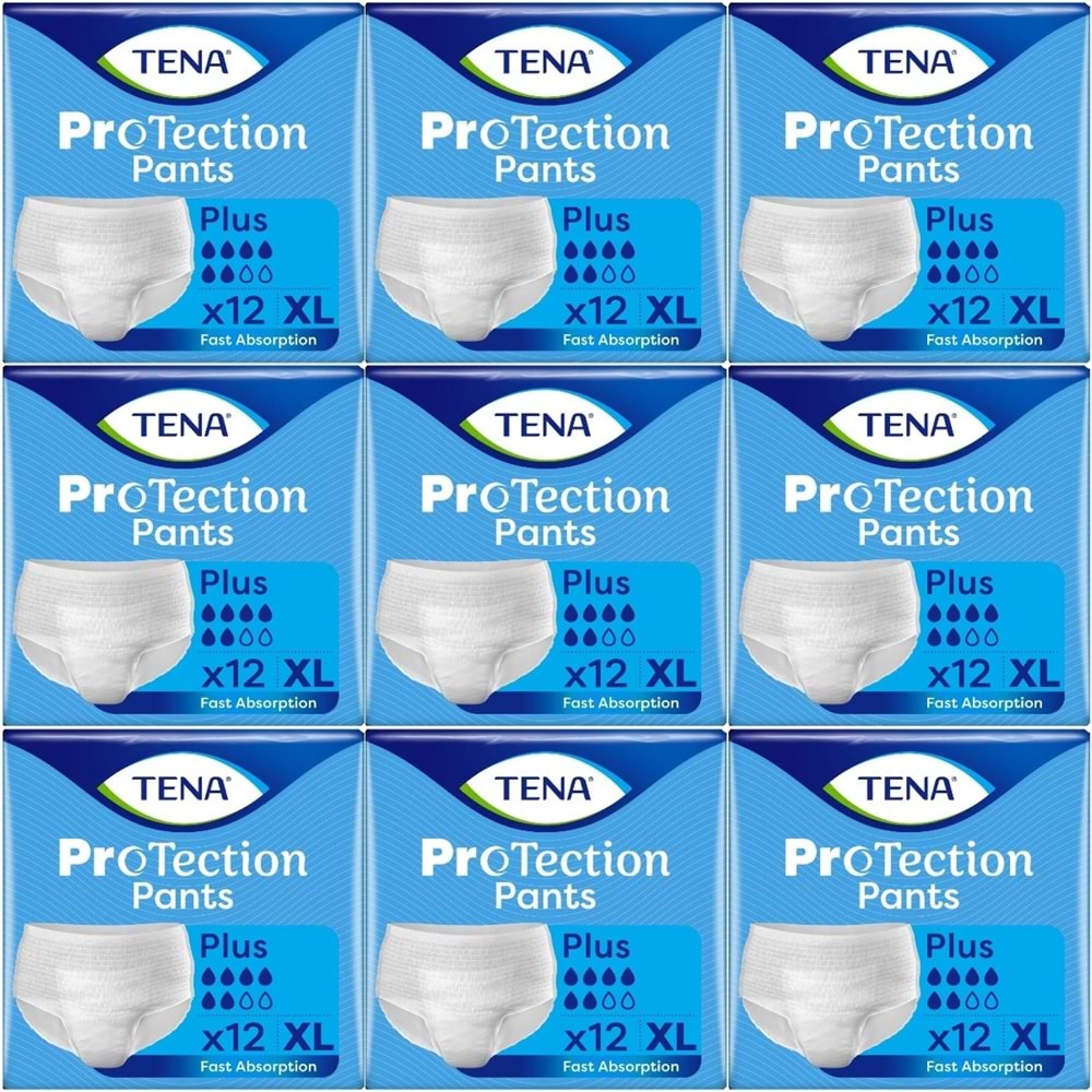 Tena ProTection Pants Plus Emici Külot Yetişkin Bezi XL - Ekstra Büyük - Extra Large 108 Adet