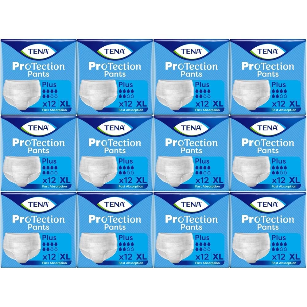 Tena ProTection Pants Plus Emici Külot Yetişkin Bezi XL - Ekstra Büyükü - Extra Large 144 Adet