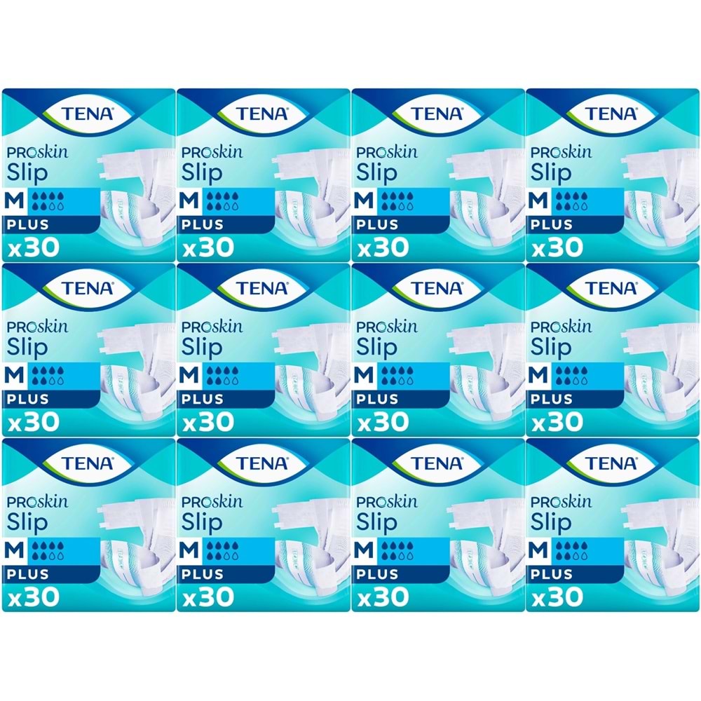 Tena Proskin Slip Plus Bel Bantlı Yetişkin Bezi M - Orta - Medium 360 Adet
