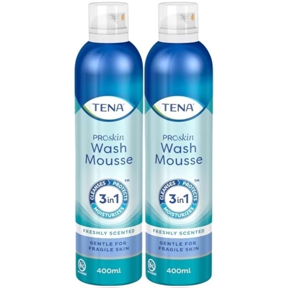 Tena Proskin Vücut Temizleme Köpüğü 400 ML (3 in 1 Arada) (2 Li Set)