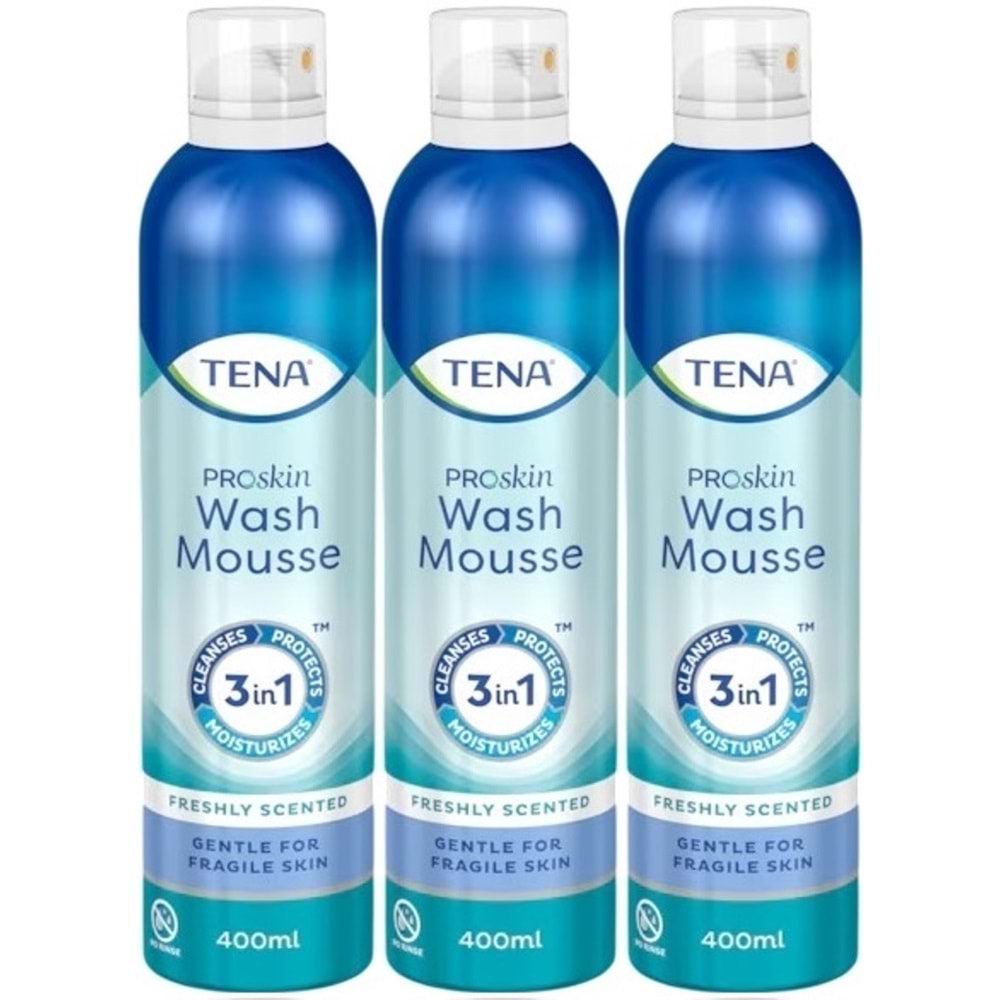 Tena Proskin Vücut Temizleme Köpüğü 400 ML (3 in 1 Arada) (3 Lü Set)