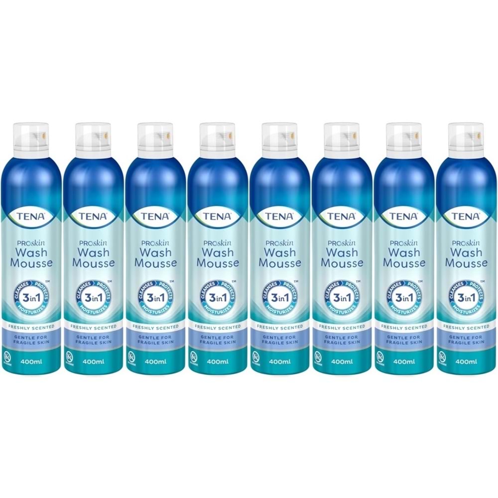Tena Proskin Vücut Temizleme Köpüğü 400 ML (3 in 1 Arada) (8 Li Set)