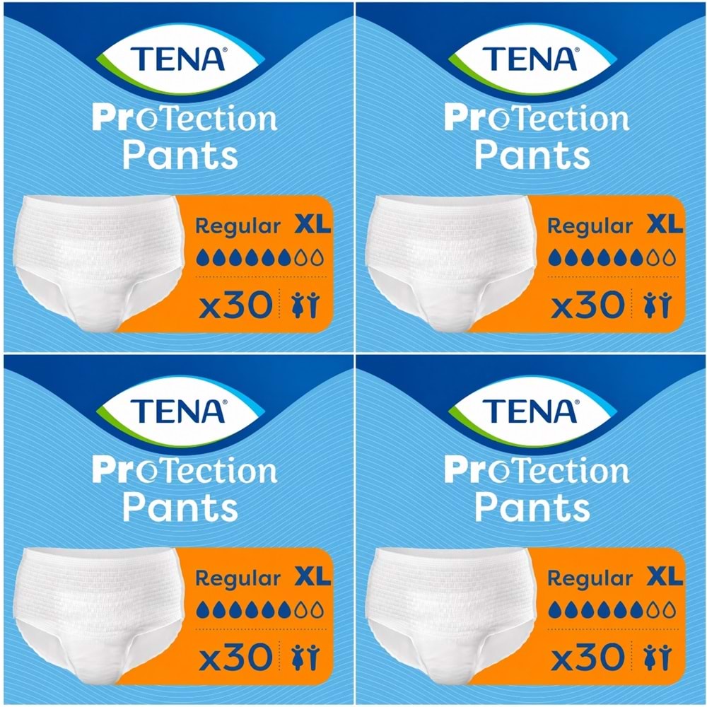 Tena ProTection Pants Regular Emici Külot Yetişkin Bezi XL - Ekstra Büyük - Extra Large 120 Adet