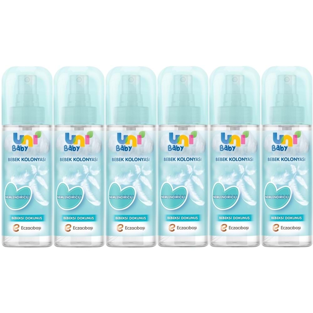 Uni Baby Bebek Kolonyası 150ML Nemlendiricili/Bebeksi Dokunuş (6 Lı Set)