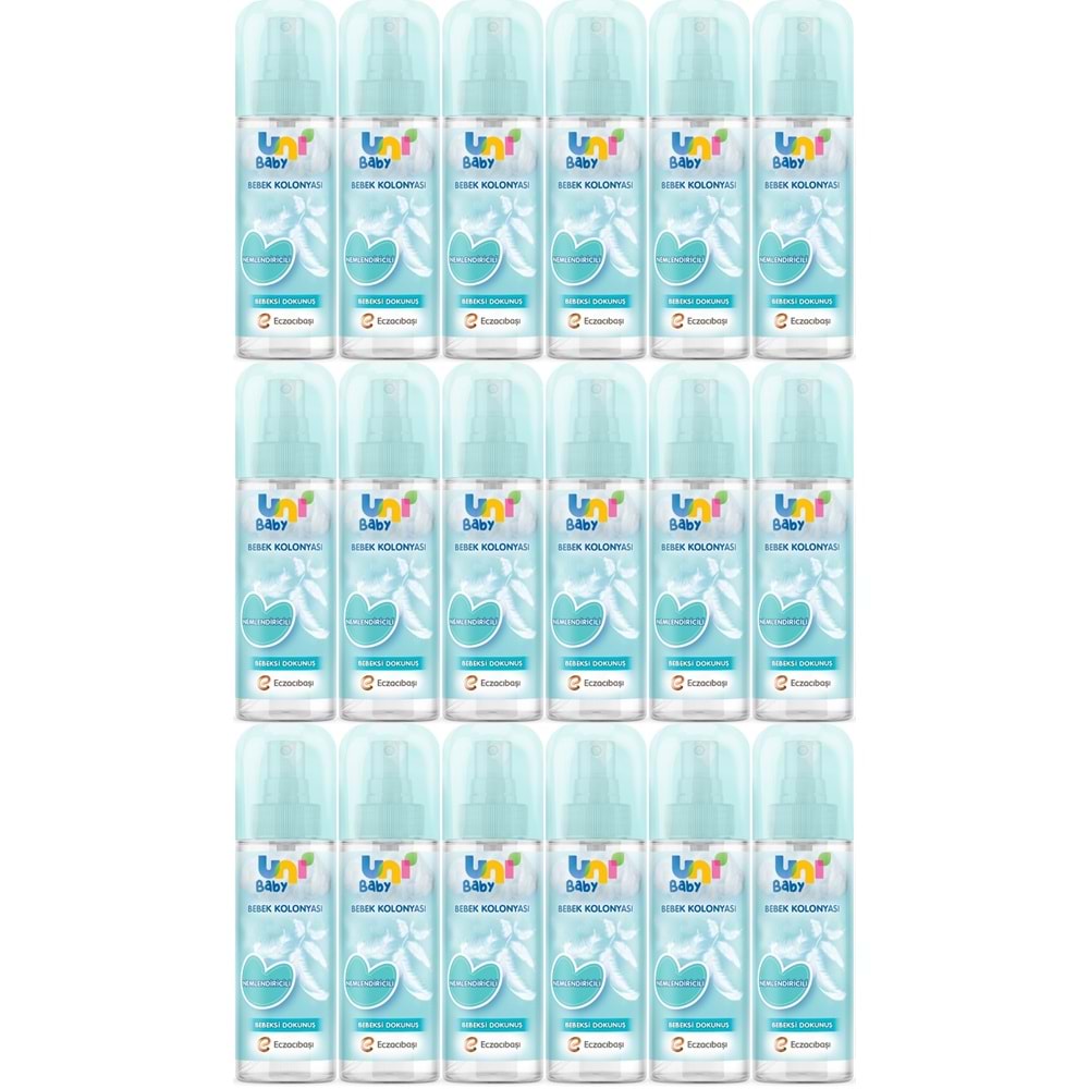 Uni Baby Bebek Kolonyası 150ML Nemlendiricili/Bebeksi Dokunuş (18 Li Set)