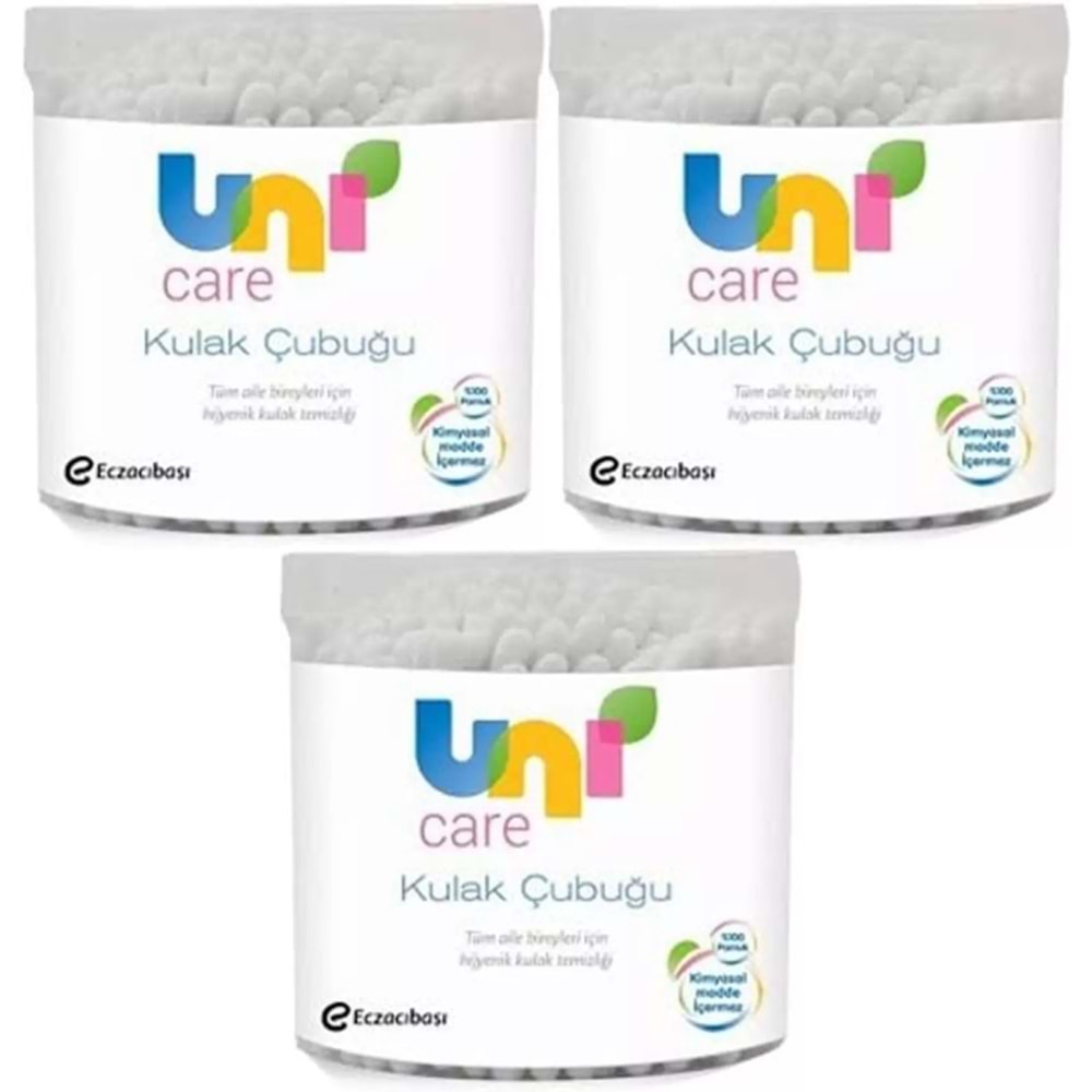 Uni Baby Kulak Temizleme Çubuğu 100 Adet (3 Lü Set)