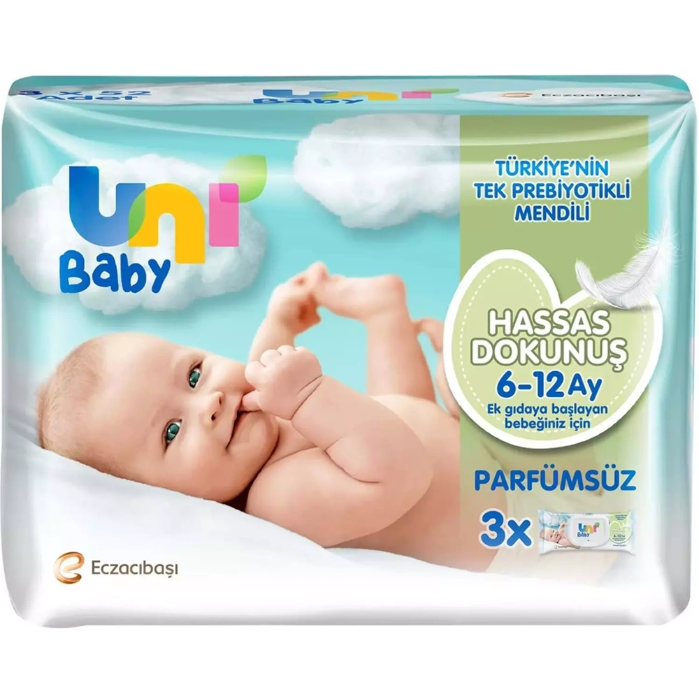 Uni Baby Islak Havlu Hassas Dokunuş 52 Yaprak (27 Li Set) 1404 Yaprak (9PK*3)