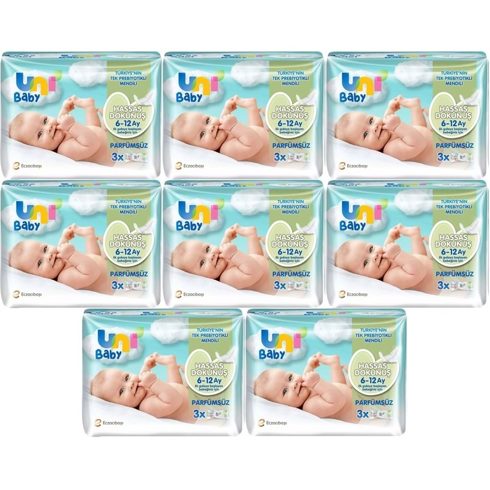 Uni Baby Islak Havlu Hassas Dokunuş 52 Yaprak (24 Lü Set) 1248 Yaprak (8PK*3)