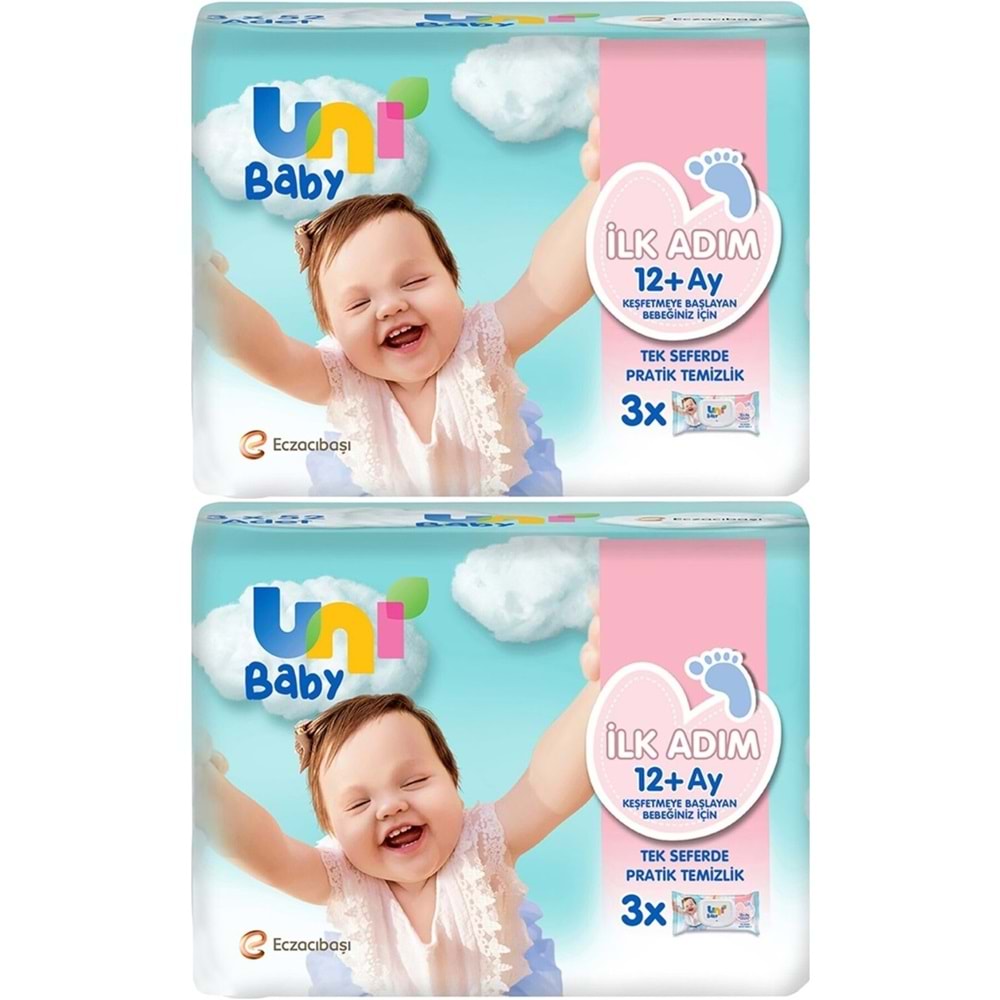 Uni Baby Islak Havlu Mendil İlk Adım 52 Yaprak (6 Lı Set) 312 Yaprak (2PK*3)