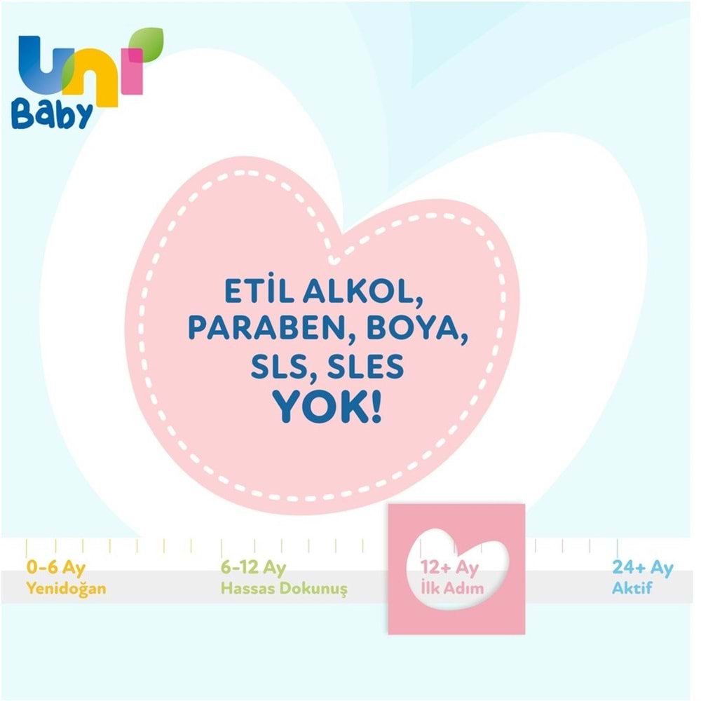 Uni Baby Islak Havlu Mendil İlk Adım 52 Yaprak (6 Lı Set) 312 Yaprak (2PK*3)