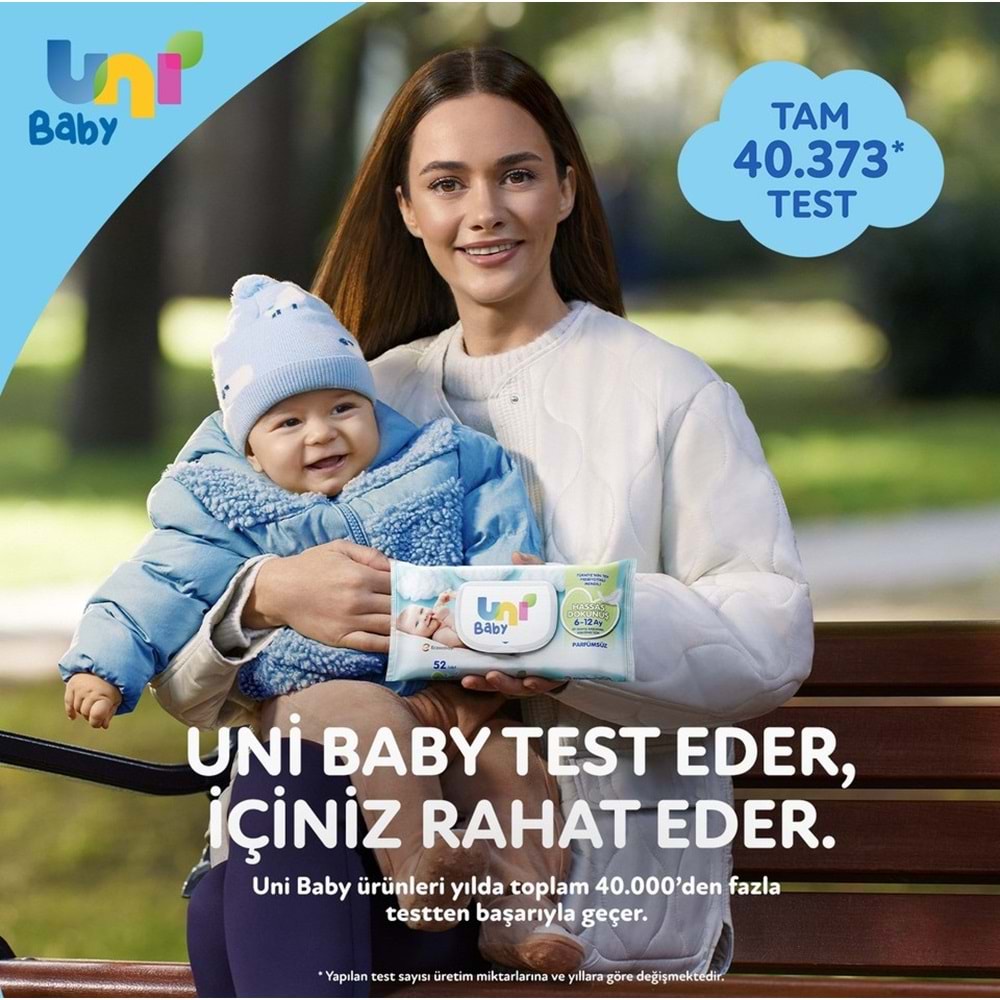 Uni Baby Islak Havlu Mendil İlk Adım 52 Yaprak (15 Li Set) 780Yaprak (5PK*3)