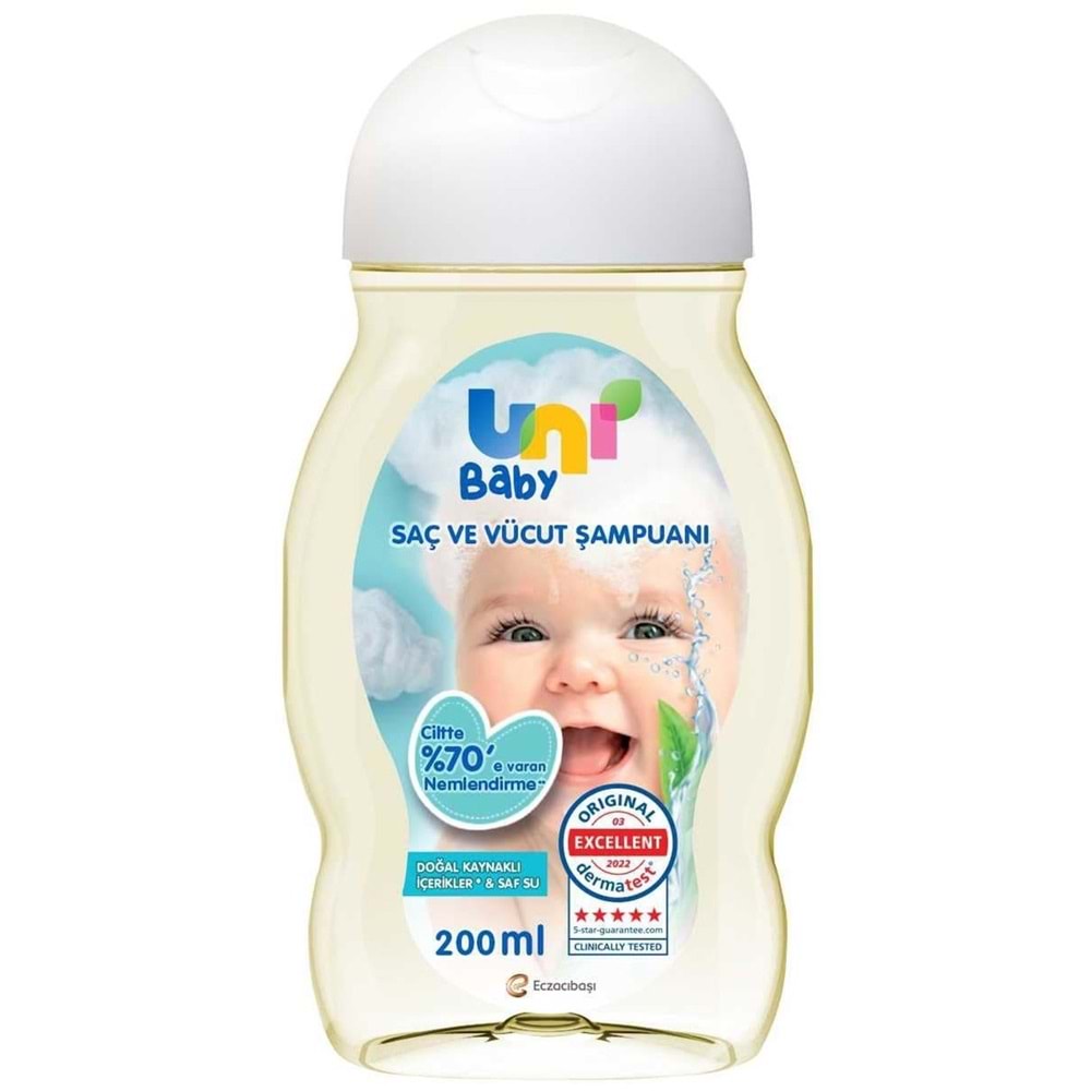 Uni Baby Bebek Saç ve Vücut Şampuanı 200ML Klasik (2 Li Set)