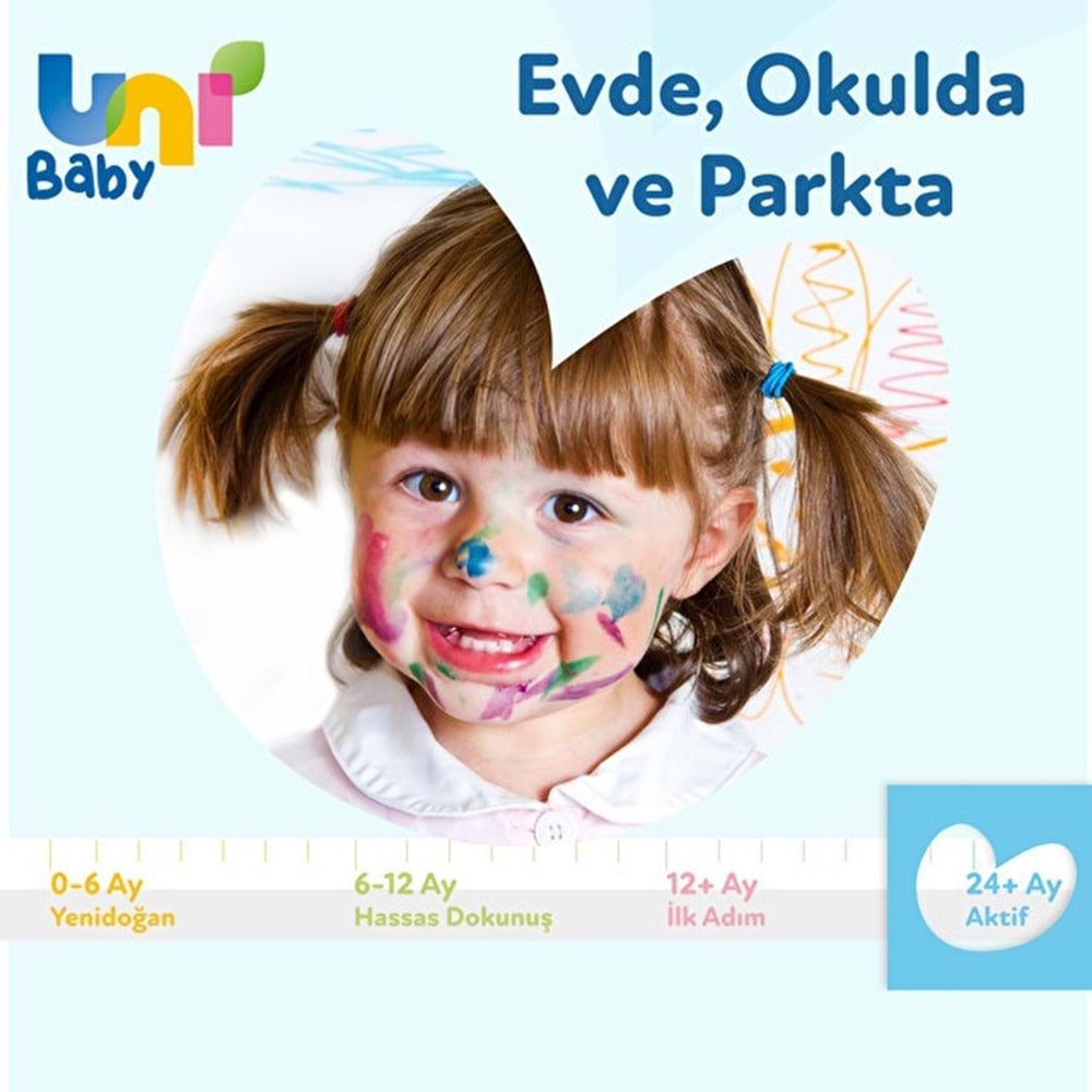 Uni Baby Islak Havlu Mendil 52 Yaprak Aktif 64 Lü Set (16PK*4) 3328 Yaprak