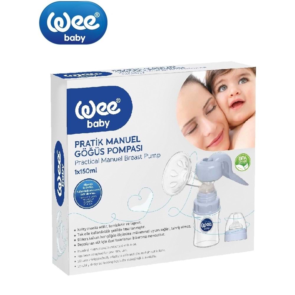 Wee Baby Pratik Manuel Göğüs Pompası (Yeni) + Göğüs Pedi Hediye 40 Lı Pk