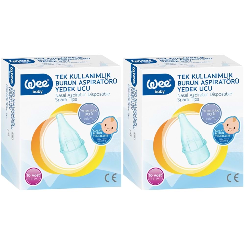 Wee Baby Burun Aspiratörü Nasal Yedek Ucu 20 Adet (2Pk*10) (Kod:163)