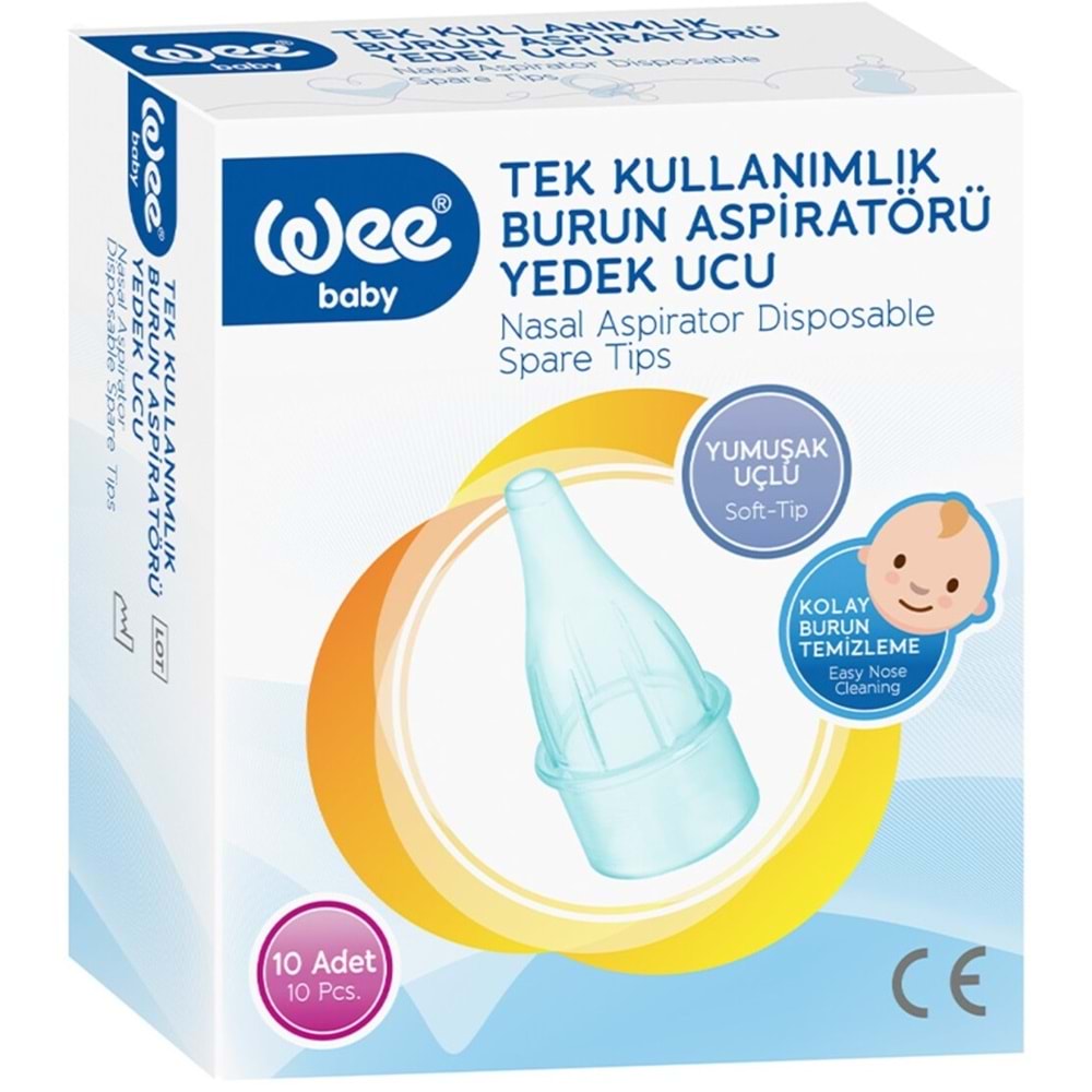 Wee Baby Burun Aspiratörü Nasal Yedek Ucu 20 Adet (2Pk*10) (Kod:163)
