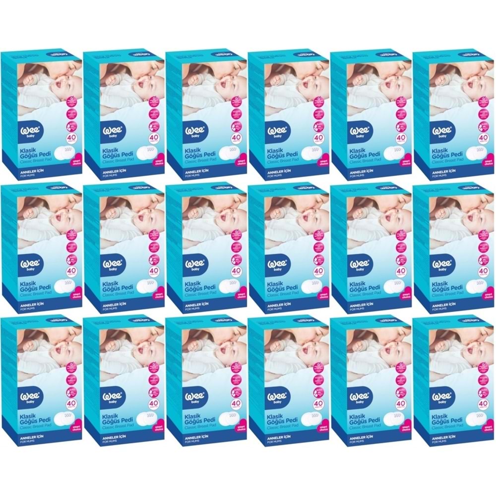Wee Baby Klasik Göğüs Pedi (40 Lı) 720 Adet (18Pk*40)