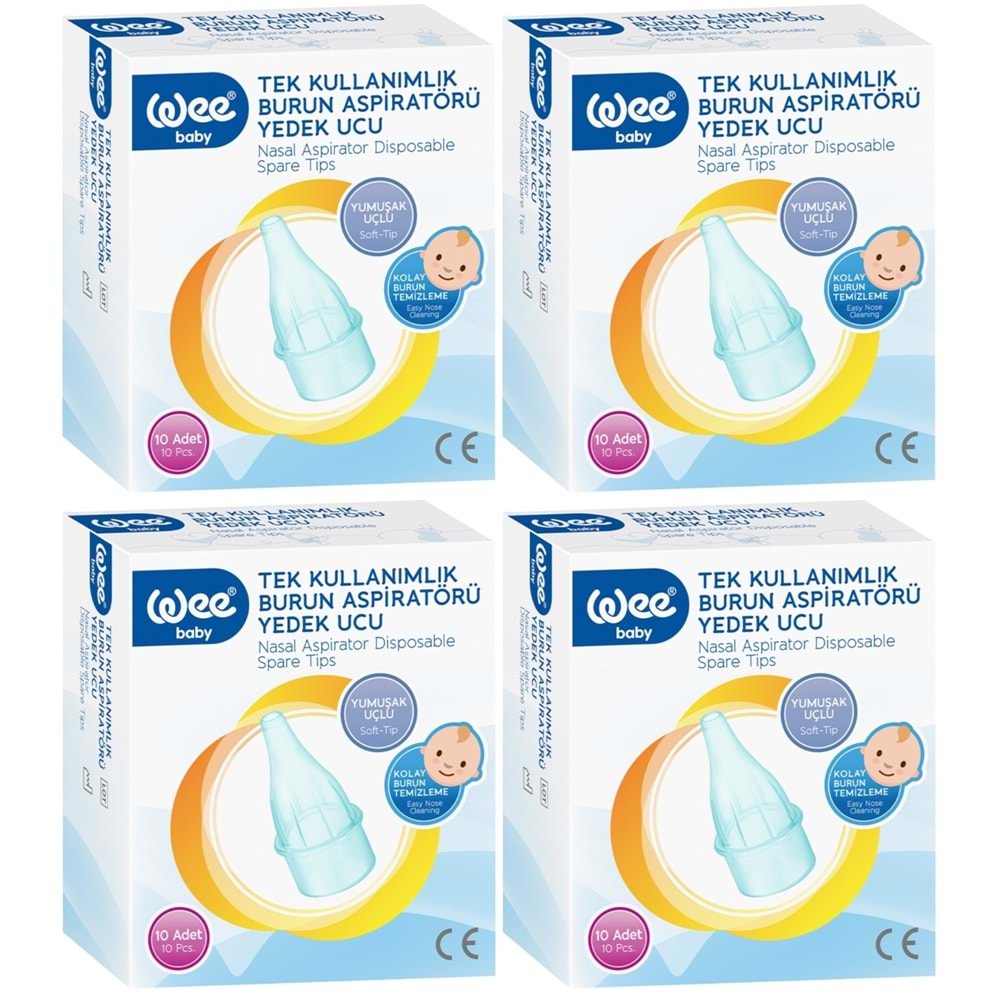 Wee Baby Burun Aspiratörü Nasal Yedek Ucu 40 Adet (4Pk*10) (Kod:163)