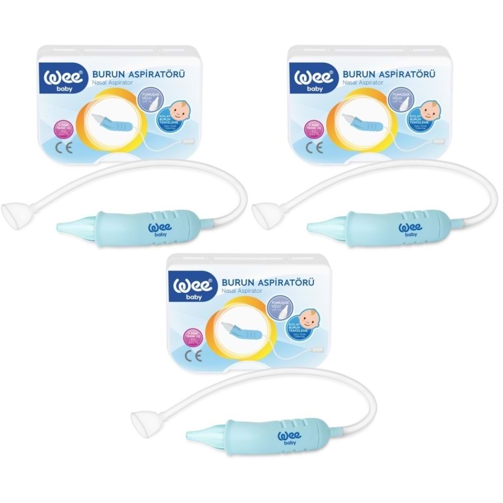 Wee Baby Burun Aspiratörü Nasal (Yeni Saklama Kabı Kutulu) (3 Lü Set) (WEE162)