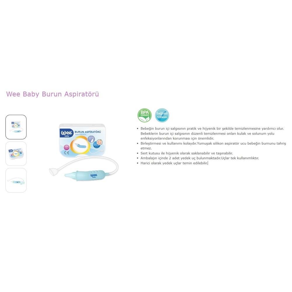 Wee Baby Burun Aspiratörü Nasal (Yeni Saklama Kabı Kutulu) (5 Li Set) (WEE162)