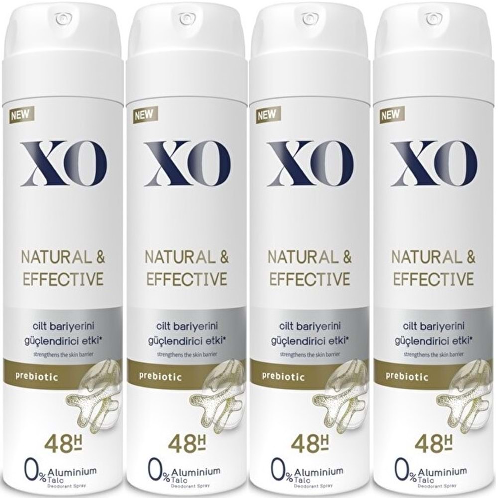 XO Deodorant 150ML Women-Kadın Natural & Effective (4 Lü Set)