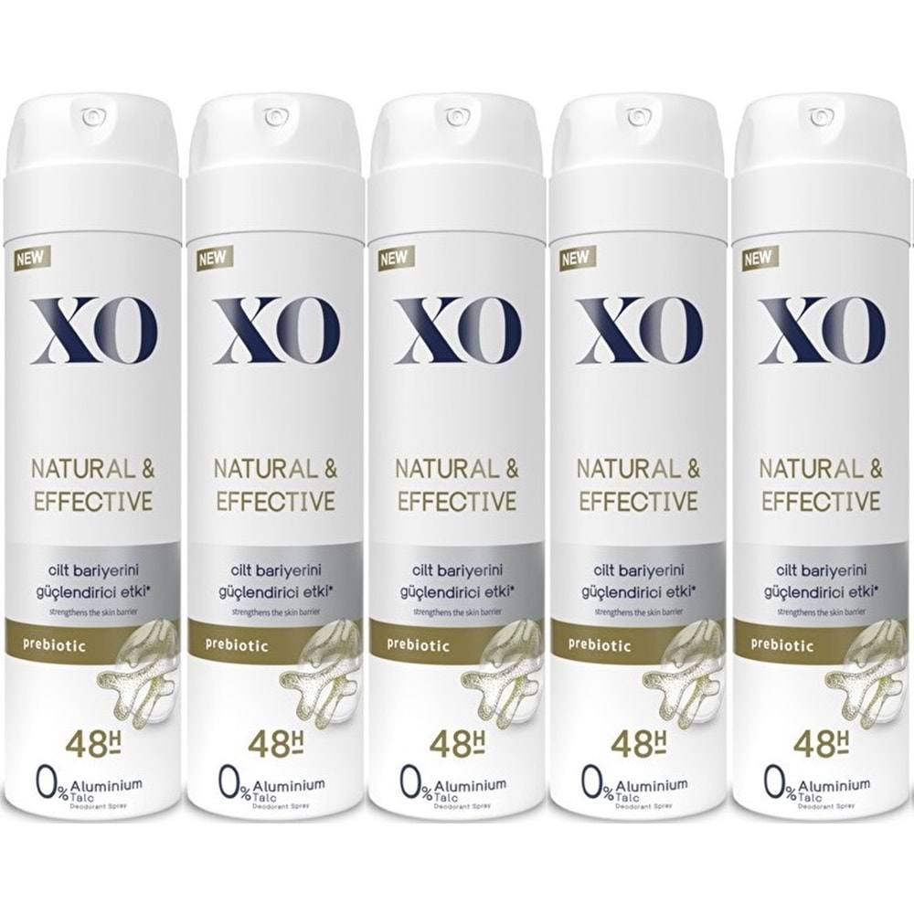 XO Deodorant 150ML Women-Kadın Natural & Effective (5 Li Set)