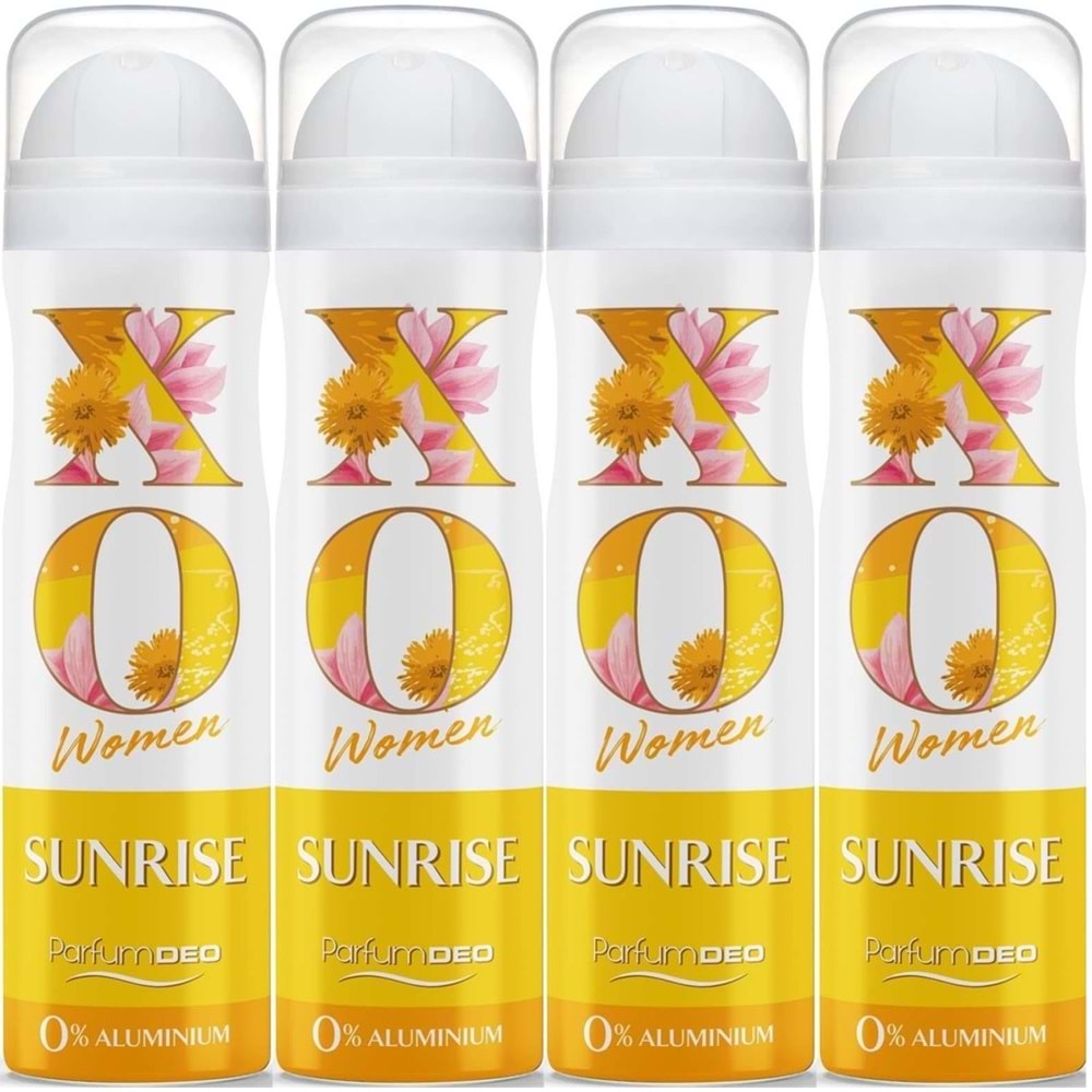 XO Deodorant 150ML Women-Kadın Sunrise (4 Lü Set)