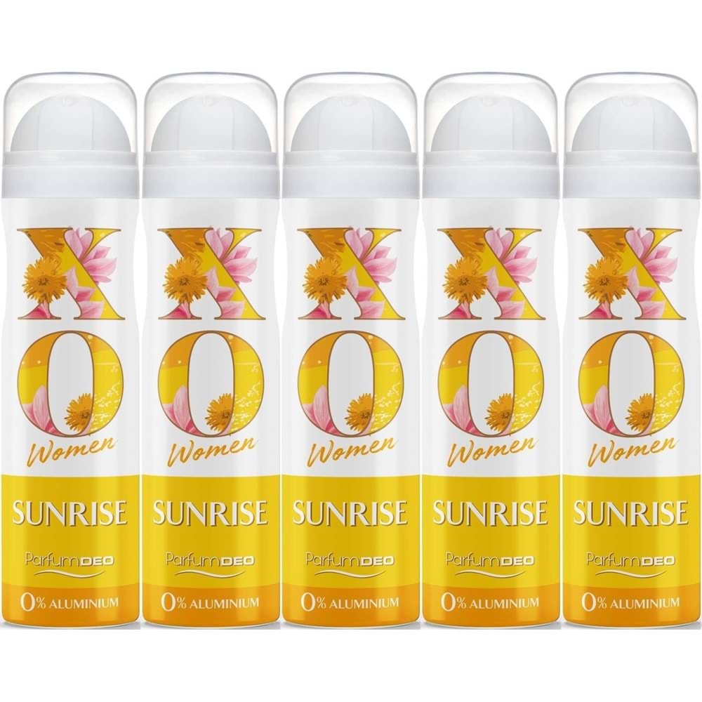XO Deodorant 150ML Women-Kadın Sunrise (5 Li Set)