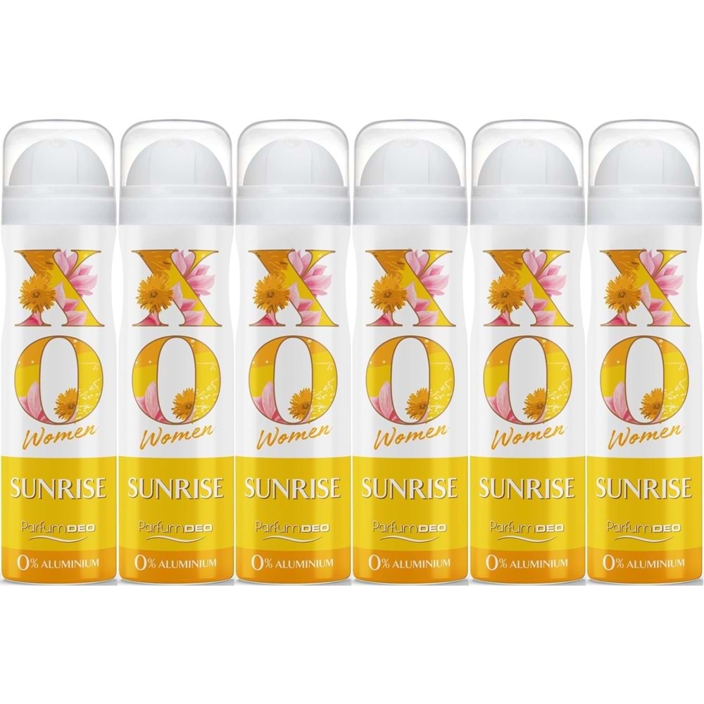 XO Deodorant 150ML Women-Kadın Sunrise (6 Lı Set)