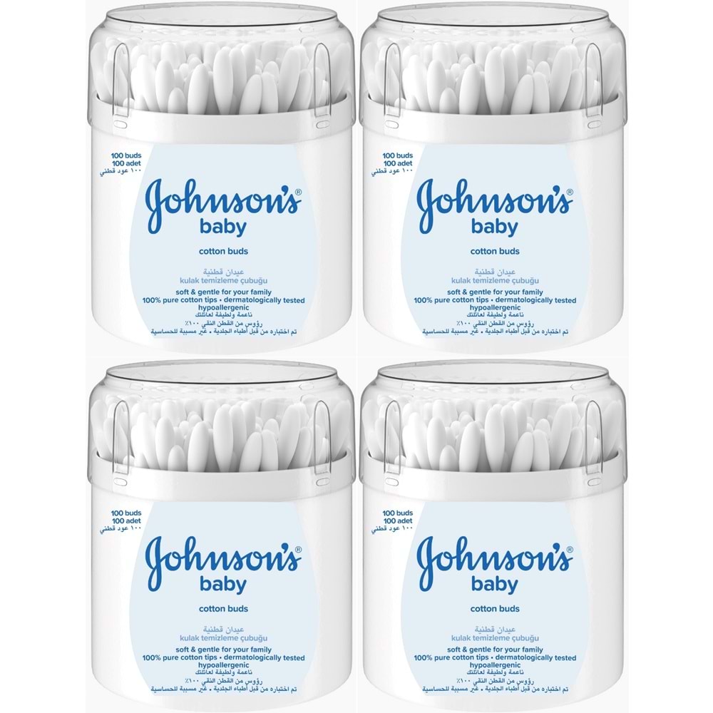 Johnsons Baby Kulak Temizleme Çubuğu 100 Adet (4 Lü Set)