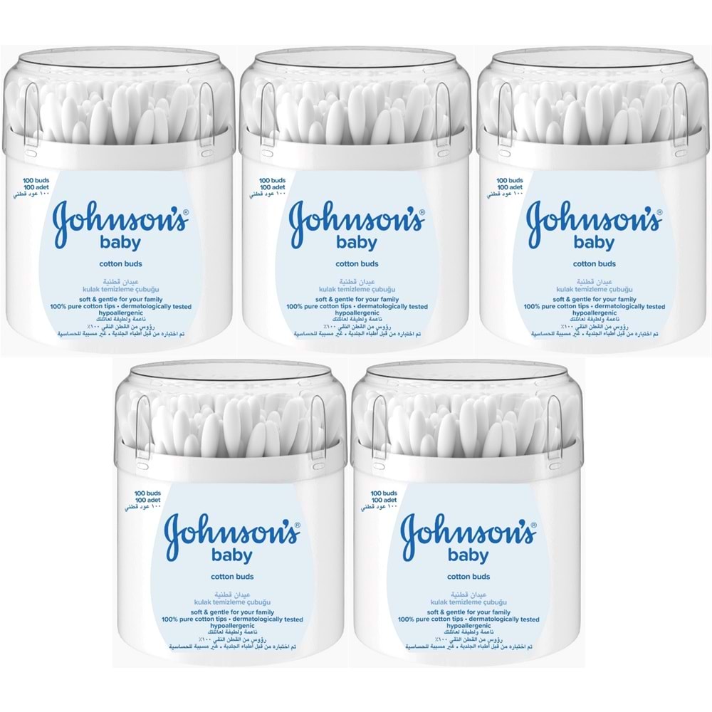 Johnsons Baby Kulak Temizleme Çubuğu 100 Adet (5 Li Set)