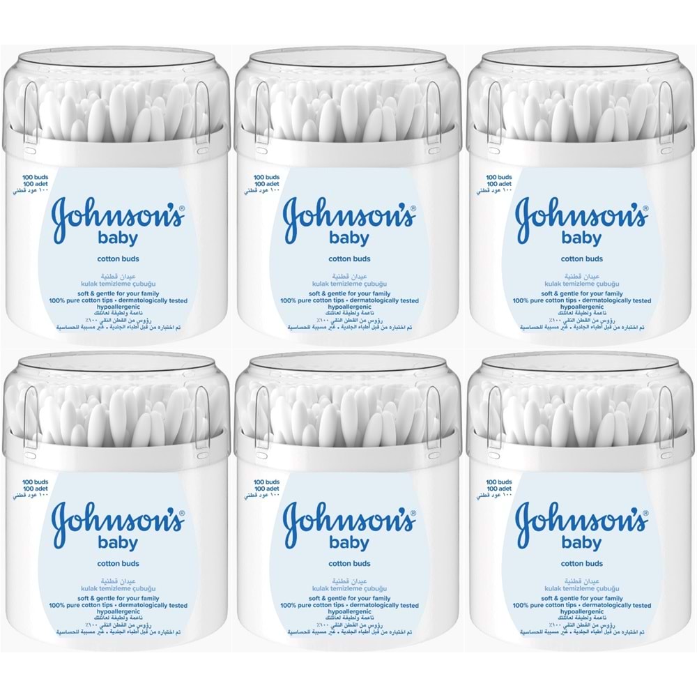 Johnsons Baby Kulak Temizleme Çubuğu 100 Adet (6 Lı Set)