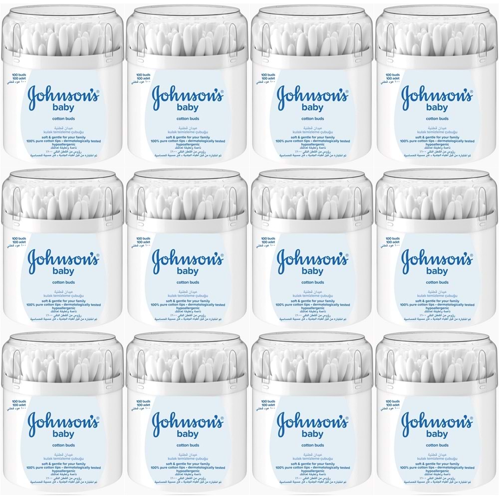Johnsons Baby Kulak Temizleme Çubuğu 100 Adet (12 Li Set)