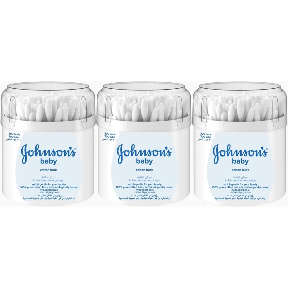 Johnsons Baby Kulak Temizleme Çubuğu 200 Adet (3 Lü Set)