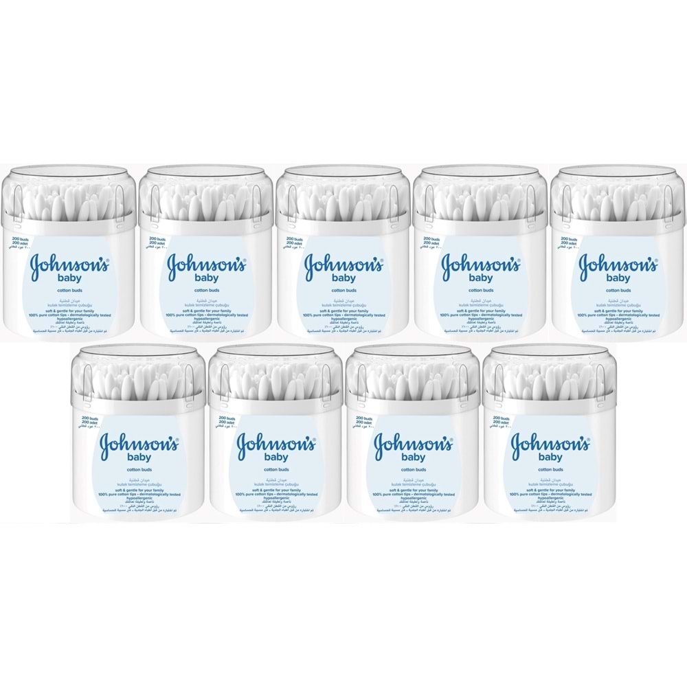 Johnsons Baby Kulak Temizleme Çubuğu 200 Adet (9 Lu Set)