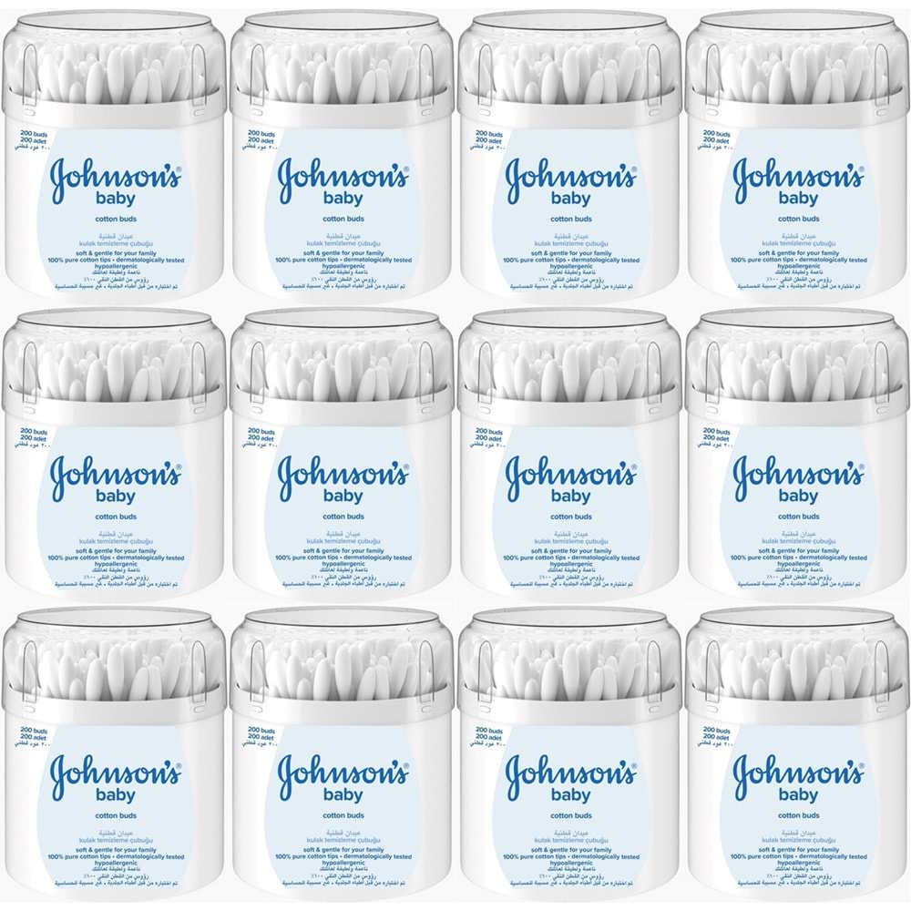 Johnsons Baby Kulak Temizleme Çubuğu 200 Adet (12 Li Set)