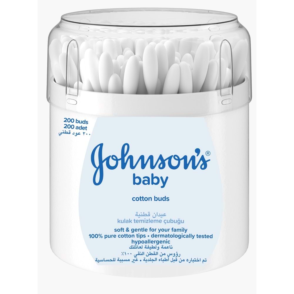 Johnsons Baby Kulak Temizleme Çubuğu 100 Adet + 200 Adet Toplam 300 Adet (Karma Set)